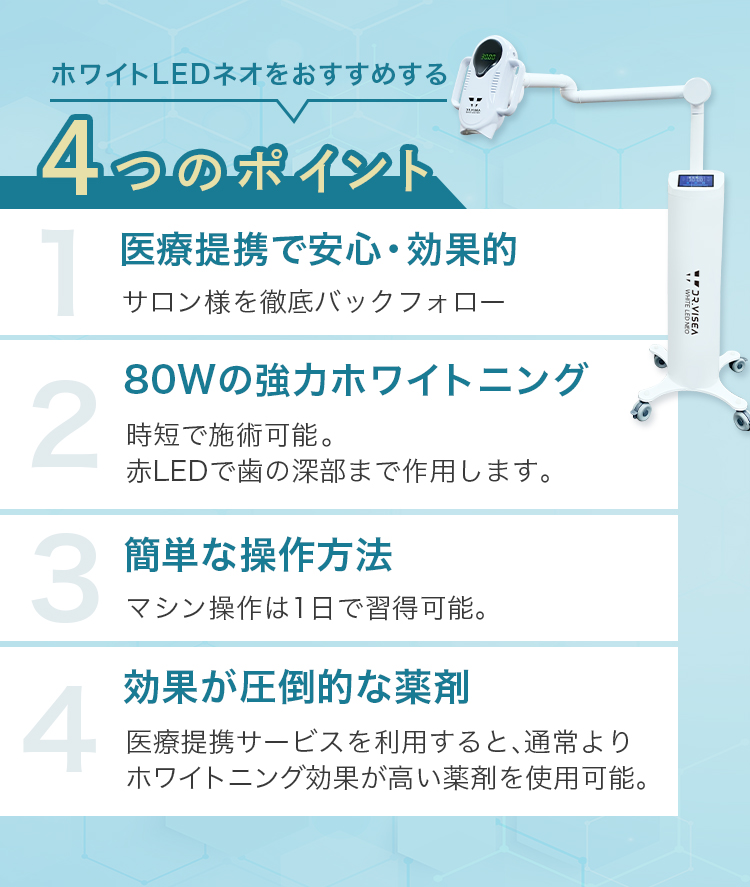 ホワイトLEDネオ4つのポイント